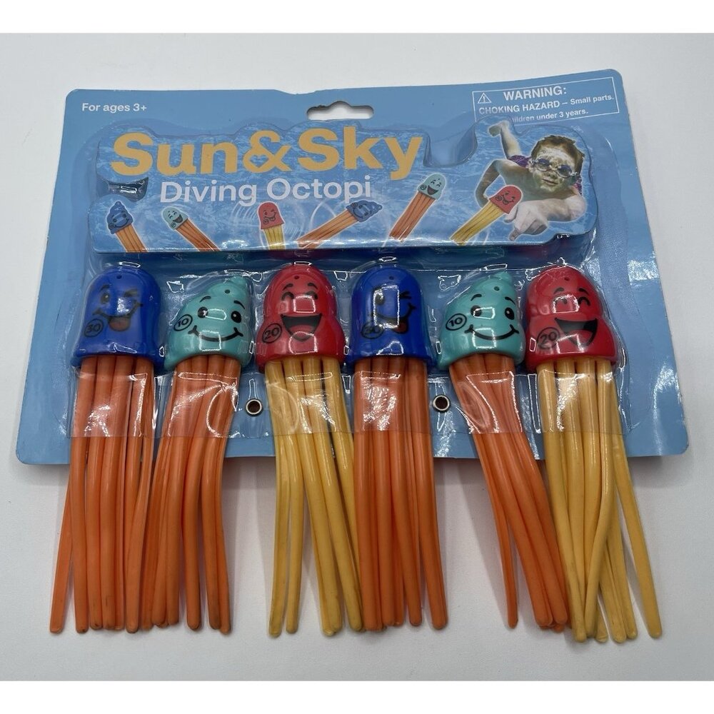 Diving Octopi Water Pool Toy 6 Pk From Sun &‎ Sky